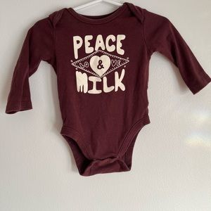 Deep burgandy long sleeve onesie